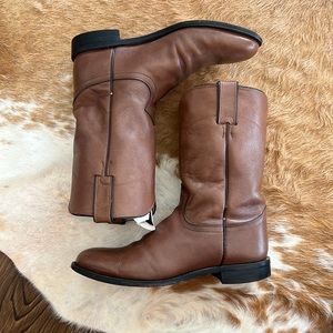 Vintage brown men’s Justin roping boots